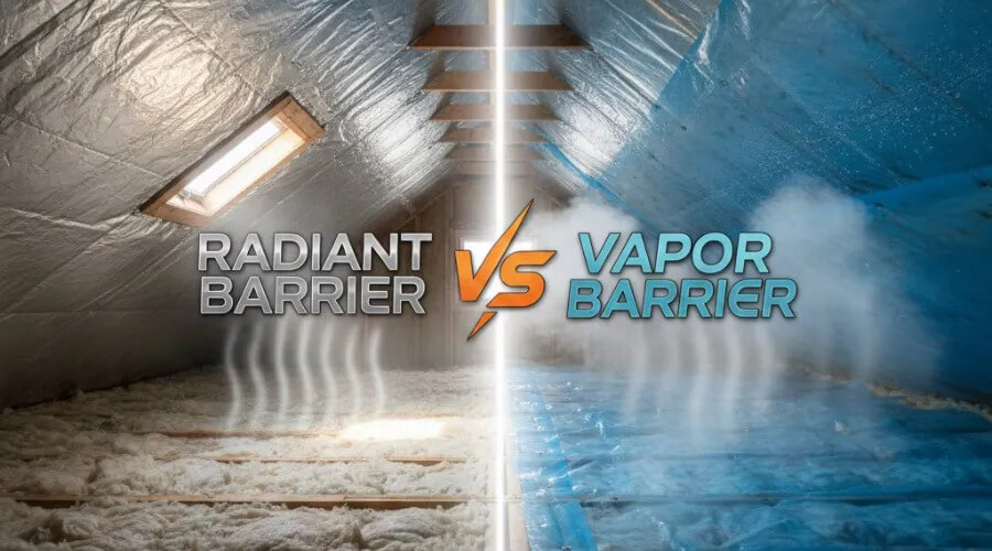 Radiant Barrier vs Vapor Barrier