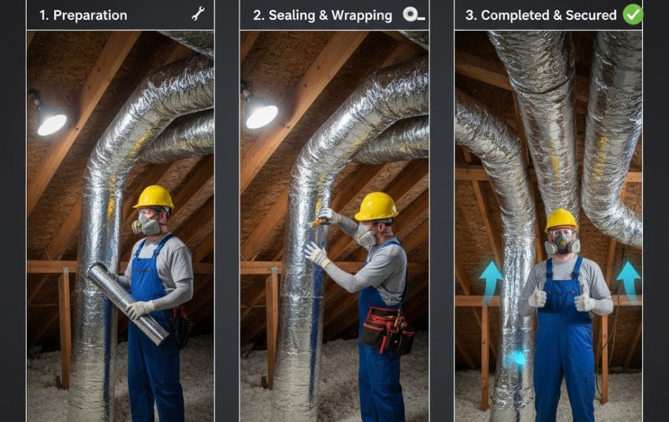 Professional Air Duct Insulation Installation Service