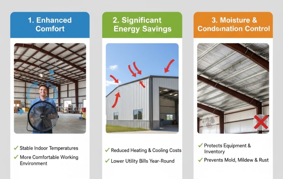 Benefits of Installing a Radiant Barrier in Metal Buildings