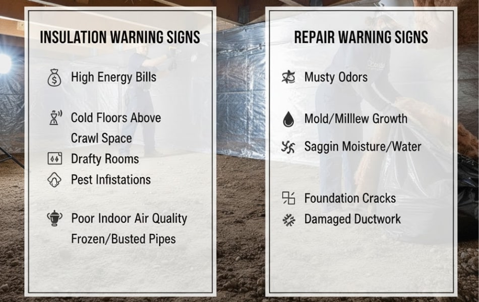 Signs You Need Insulation for Crawl Space or Repair